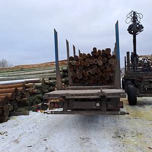 Опоры ЛЭП деревянные L = 9,5 м d=16-18